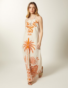 Vestido largo casual Studio F Palmeras del Desierto para mujer