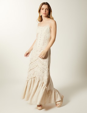 Vestido largo de noche Studio F Diamond Beach Organic para mujer