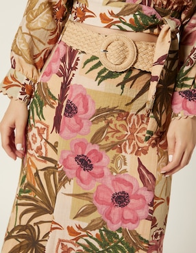 Falda larga Studio F Hawai Paradise cintura alta