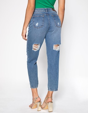 Jeans capri boyfriend Studio F Santana para mujer