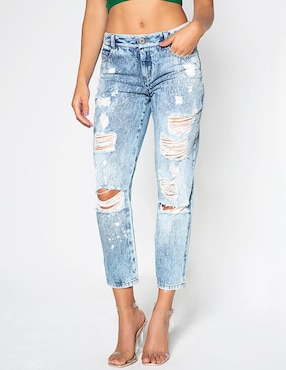 Jeans capri boyfriend Studio F Santana para mujer