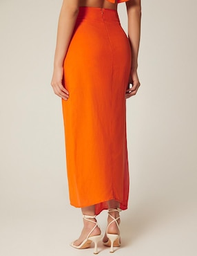 Falda midi Studio F Legacy cintura alta