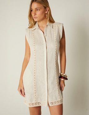 Vestido corto casual Studio F Alma Artesana para mujer