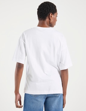 Playera manga al codo Pieces cuello redondo para mujer