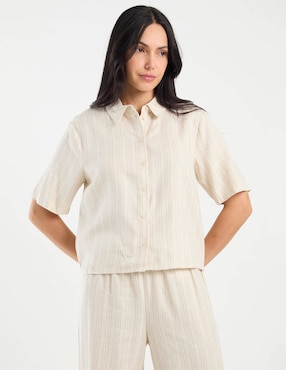Blusa Pieces manga corta para mujer