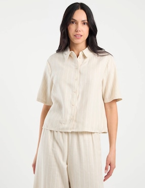 Blusa Pieces manga corta para mujer