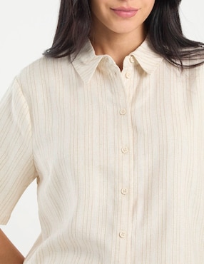 Blusa Pieces manga corta para mujer