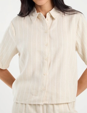 Blusa Pieces manga corta para mujer