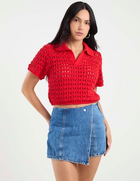 Suéter Pieces cuello V para mujer