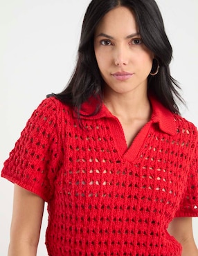 Suéter Pieces cuello V para mujer