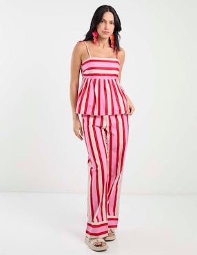 Pantalón Pieces straight para mujer