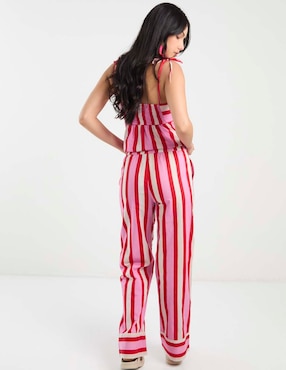 Pantalón Pieces straight para mujer