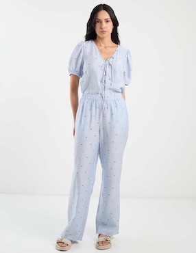 Blusa Pieces manga corta para mujer