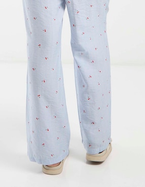 Pantalón pijamero Pieces regular para mujer