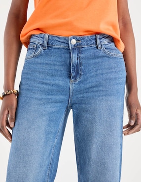 Jeans straight Pieces para mujer