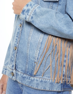 Chamarra denim Studio F Denim Western 80s de mezclilla para mujer