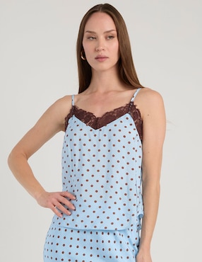 Blusa de tirantes Map para mujer