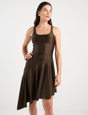 Vestido midi casual Map para mujer