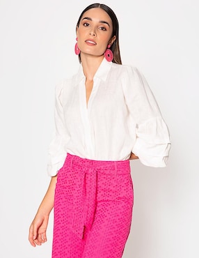 Body Studio F cuello camisero escote V para mujer