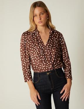 Body Studio F cuello camisero escote V para mujer