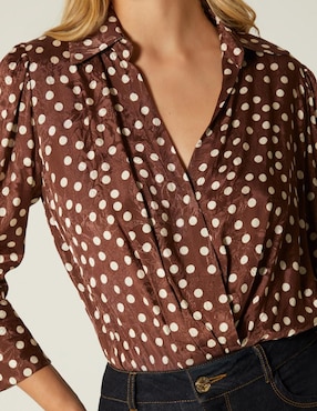 Body Studio F cuello camisero escote V para mujer