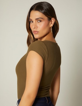 Body Studio F cuello camisero escote V para mujer
