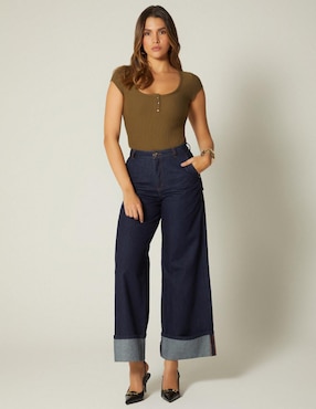 Body Studio F cuello camisero escote V para mujer