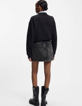 Falda mini Hugo Blue de mezclilla a la cintura