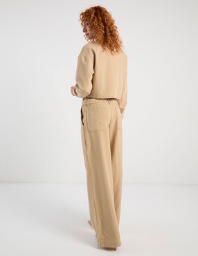 Pantalón relaxed hugo blue wide leg para mujer