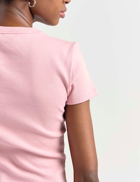 Playera manga corta Hugo Blue cuello redondo para mujer