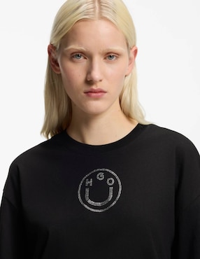 Playera manga corta Hugo Blue S26 cuello redondo para mujer