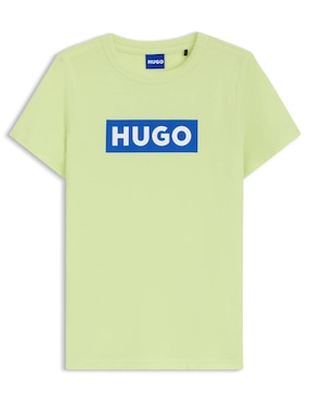Playera manga corta Hugo Blue cuello redondo para mujer