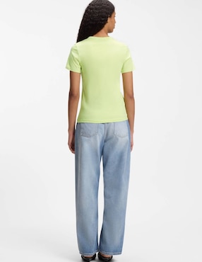 Playera manga corta Hugo Blue cuello redondo para mujer