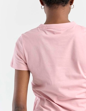 Playera manga corta Hugo Blue cuello redondo para mujer