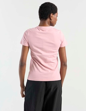 Playera manga corta Hugo Blue cuello redondo para mujer