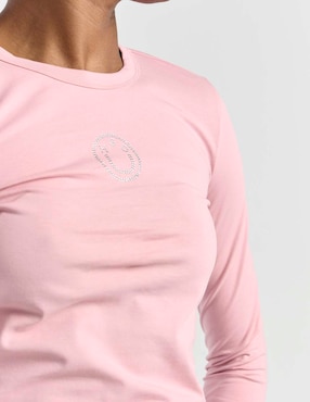 Top Hugo Blue cuello redondo