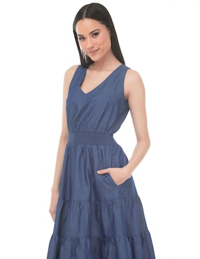 Vestido midi casual Lvyou para mujer