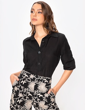 Blusa Studio F manga 3/4 para mujer