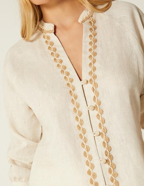 Blusa Studio F Alma Artesana manga al codo para mujer