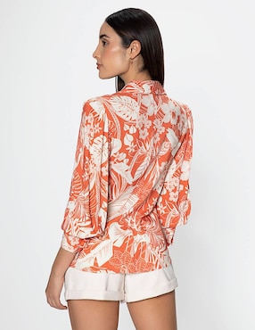 Blusa Studio F Azafran Silvestre manga 3/4 para mujer
