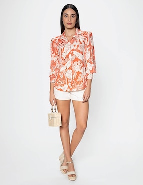 Blusa Studio F Azafran Silvestre manga 3/4 para mujer