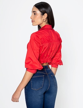 Top Studio F cuello camisero manga 3/4