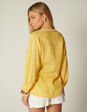 Blusa Studio F Alma Artesana manga larga para mujer