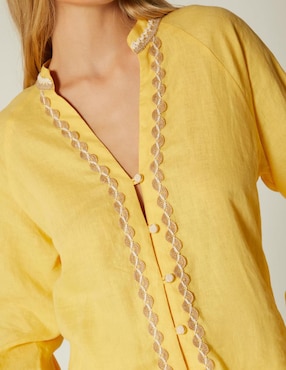 Blusa Studio F Alma Artesana manga larga para mujer