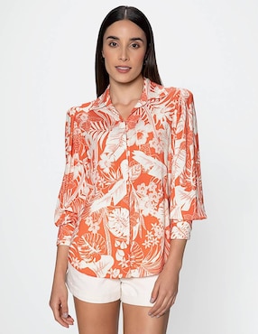 Blusa Studio F Azafran Silvestre manga 3/4 para mujer
