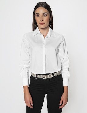 Blusa Studio F New York Times manga larga para mujer