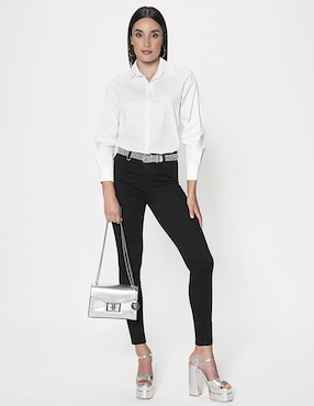 Blusa Studio F New York Times manga larga para mujer