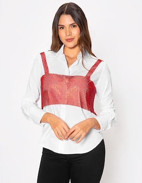 Blusa Studio F manga larga para mujer