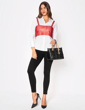 Blusa Studio F manga larga para mujer