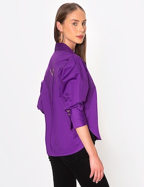 Blusa Studio F Chicago Style manga larga para mujer